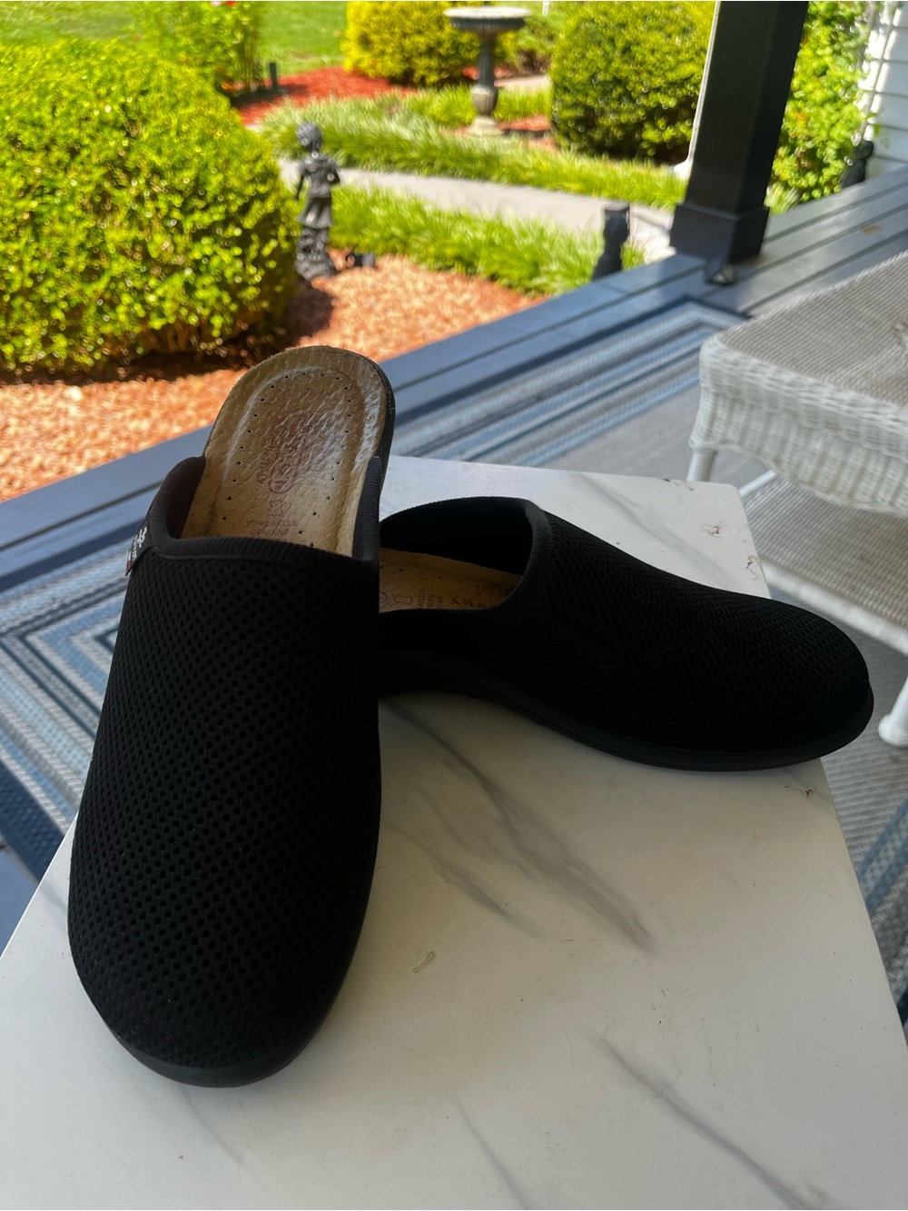 Black Slip-On Mesh Clogs - Comfortable Everyday Women’s Shoes